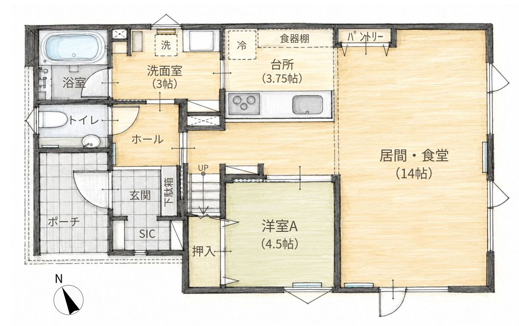1階間取図