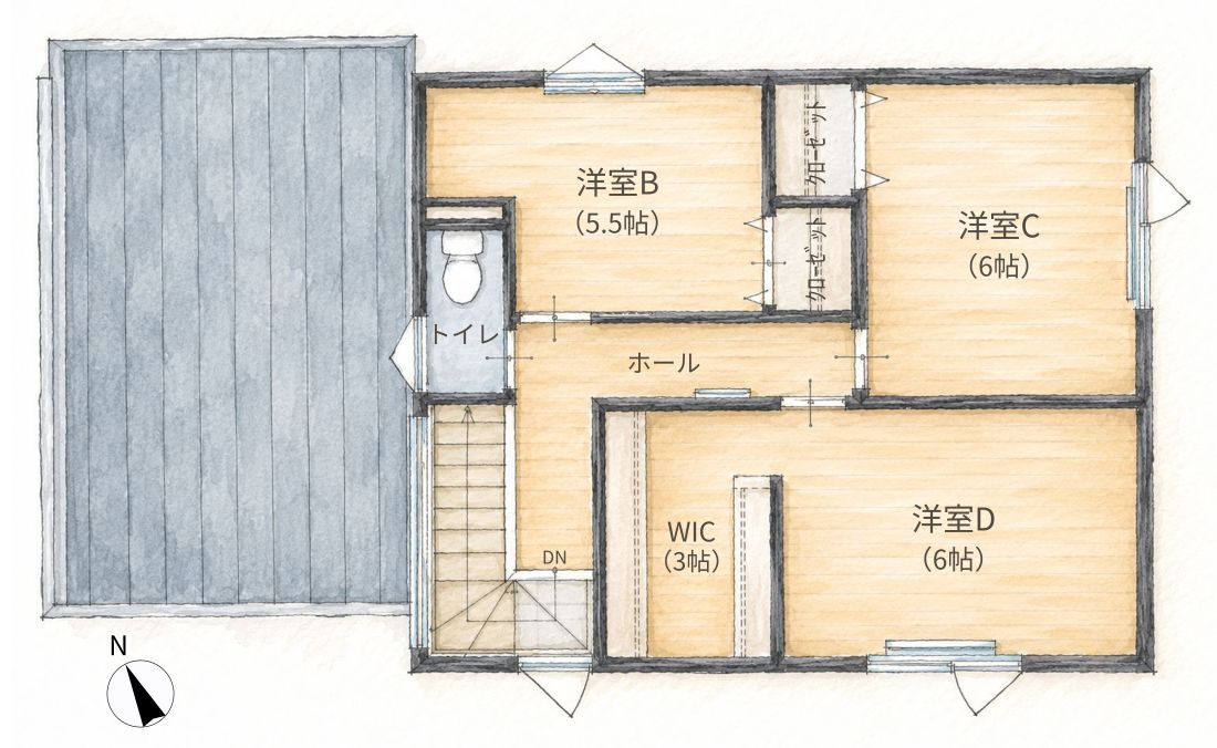2階間取図